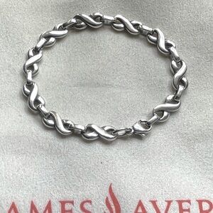 Rare Retired James Avery Sterling Silver Infinity Link Chain Bracelet